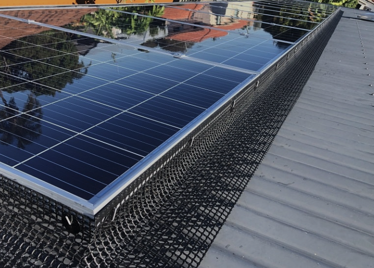 Solar panel bird guard installation Orange County - Solar Sparkle