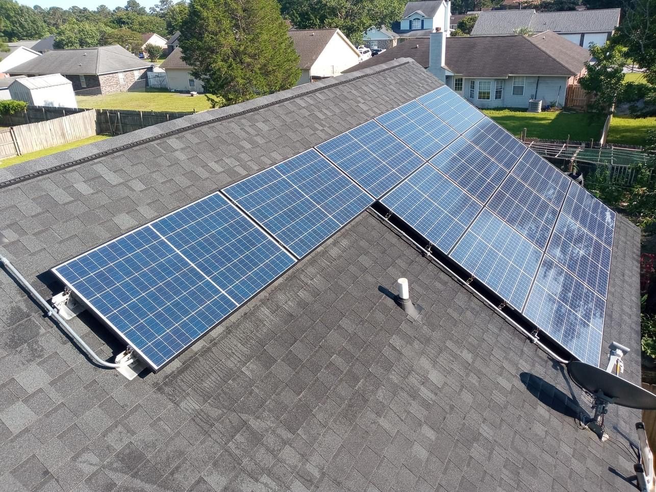 Solar panels in Orange, Orange County, shimmer vibrantly after our expert cleaning treatment