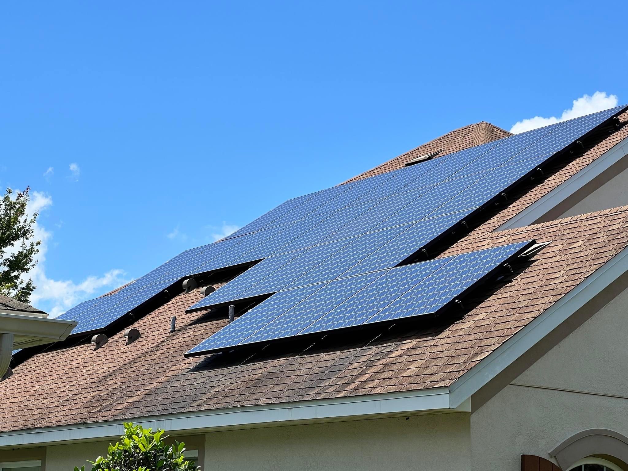 Captivating view of a solar panel's radiance in Anaheim Hills following thorough professional cleaning.
